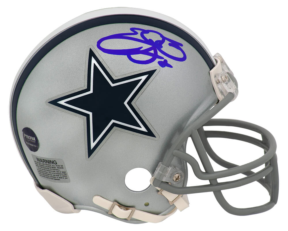 Emmitt Smith Signed Cowboys Riddell Replica Mini Helmet - SMIMIN300 - Emmitt Smith Signed Cowboys Riddell Replica Mini Helmet product image