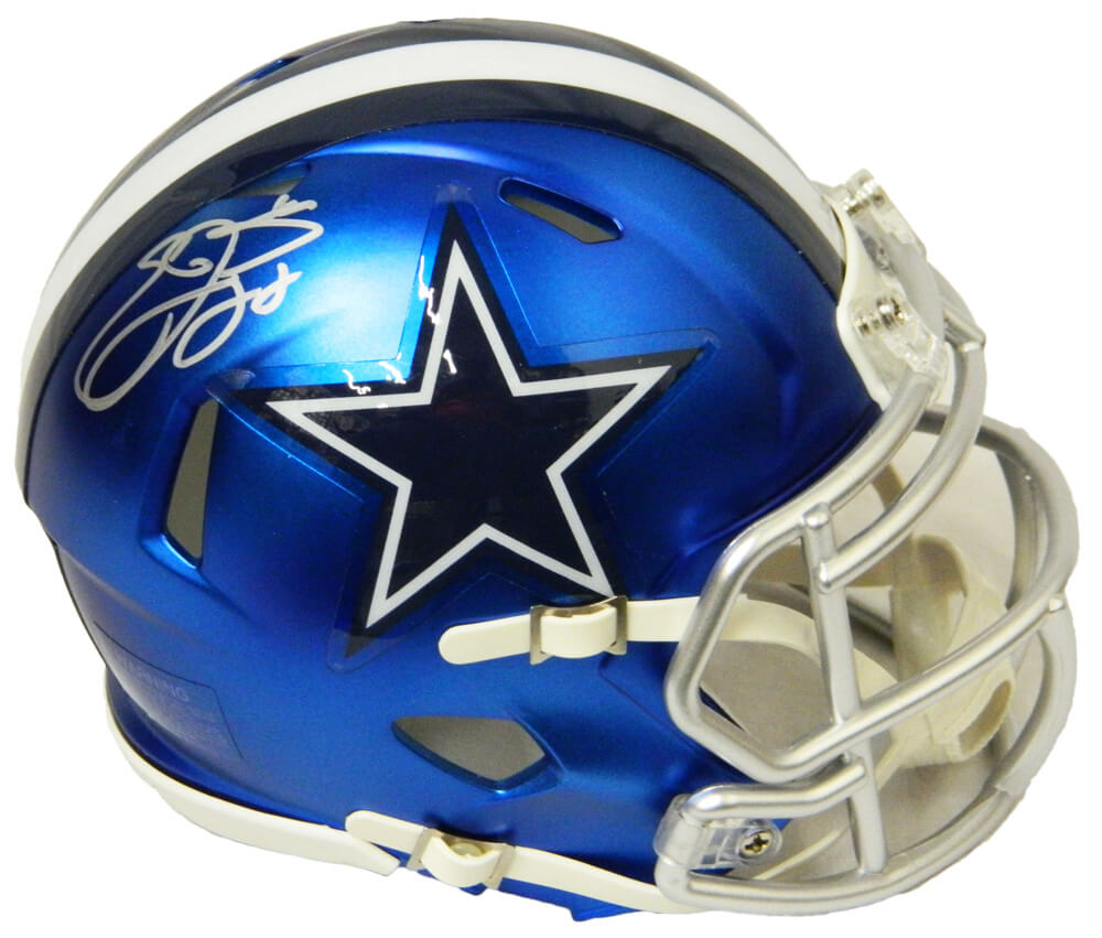 Emmitt Smith Signed Dallas Cowboys Blaze Riddell Speed Mini Helmet - SMIMIN301 - Emmitt Smith Signed Dallas Cowboys Blaze Riddell Speed Mini Helmet product image