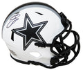 Emmitt Smith Signed Dallas Cowboys Lunar Eclipse White Matte Riddell Speed Mini Helmet - SMIMIN304 - Emmitt Smith Signed Dallas Cowboys Lunar Eclipse White Matte Riddell Speed Mini Helmet product image
