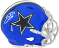 Emmitt Smith Signed Dallas Cowboys Flash Riddell Speed Mini Helmet (In Silver) - SMIMIN307 - Emmitt Smith Signed Dallas Cowboys Flash Riddell Speed Mini Helmet (In Silver) product image
