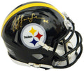 JuJu Smith Schuster Signed Pittsburgh Steelers Riddell Speed Mini Helmet - SMIMIN340 - JuJu Smith Schuster Signed Pittsburgh Steelers Riddell Speed Mini Helmet product image