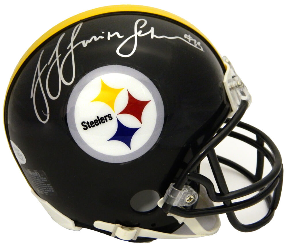JuJu Smith Schuster Signed Pittsburgh Steelers Riddell Speed Mini Helmet (Beckett) - SMIMIN341 - JuJu Smith Schuster Signed Pittsburgh Steelers Riddell Speed Mini Helmet (Beckett) product image
