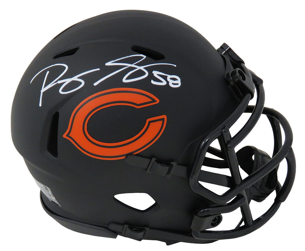 Roquan Smith Signed Chicago Bears Eclipse Black Matte Riddell Speed Mini Helmet - SMIMIN356 - Roquan Smith Signed Chicago Bears Eclipse Black Matte Riddell Speed Mini Helmet product image