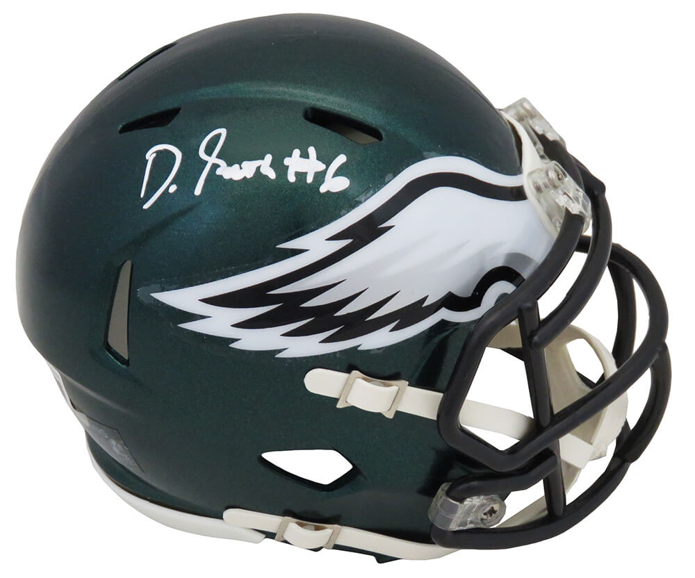 Devonta Smith Signed Philadelphia Eagles Riddell Speed Mini Helmet (Beckett) - SMIMIN362 - Devonta Smith Signed Philadelphia Eagles Riddell Speed Mini Helmet (Beckett) product image