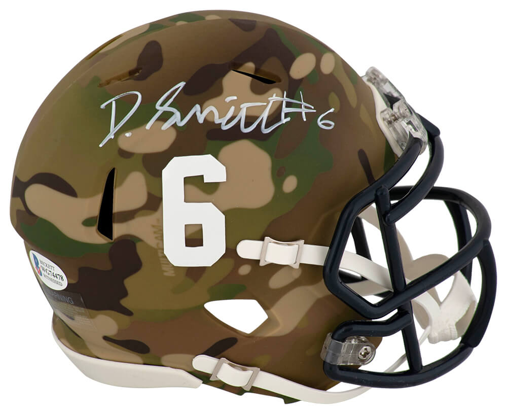Devonta Smith Signed Alabama CAMO Riddell Speed Mini Helmet - (Beckett) - SMIMIN364 - Devonta Smith Signed Alabama CAMO Riddell Speed Mini Helmet - (Beckett) product image
