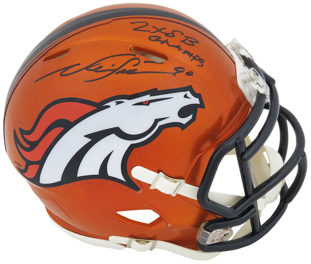Neil Smith Signed Denver Broncos FLASH Riddell Speed Mini Helmet w/2x SB Champs - SMIMIN381 - Neil Smith Signed Denver Broncos FLASH Riddell Speed Mini Helmet w/2x SB Champs product image