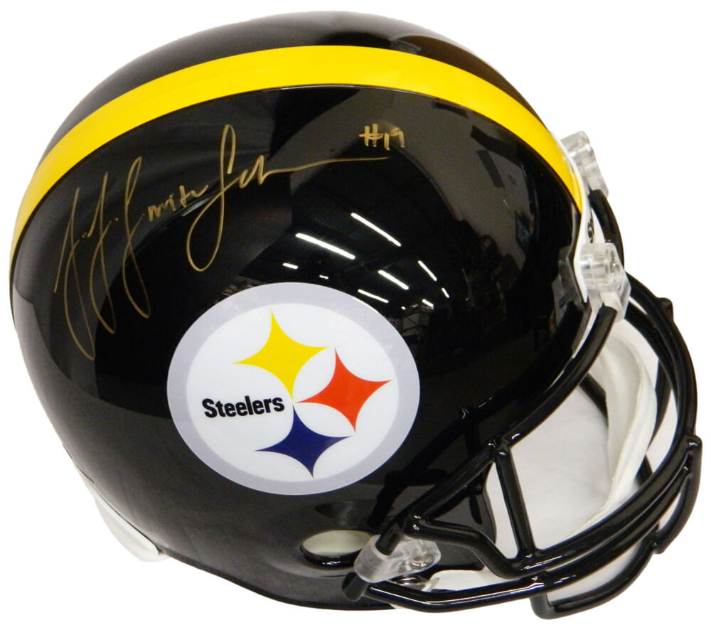 JuJu Smith Schuster Signed Pittsburgh Steelers Riddell Full Size Replica Helmet - SMIREP320 - JuJu Smith Schuster Signed Pittsburgh Steelers Riddell Full Size Replica Helmet product image