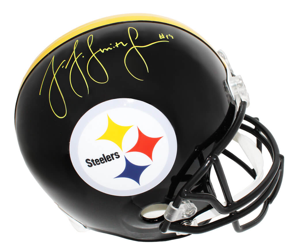 JuJu Smith Schuster Signed Pittsburgh Steelers Riddell Full Size Replica Helmet (In Yellow) - SMIREP321 - JuJu Smith Schuster Signed Pittsburgh Steelers Riddell Full Size Replica Helmet (In Yellow) product image