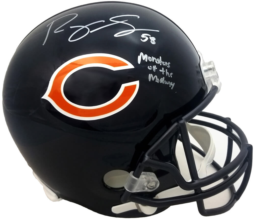 Roquan Smith Signed Chicago Bears Riddell Full Size Replica Helmet w/Monsters of the Midway - SMIREP331 - Roquan Smith Signed Chicago Bears Riddell Full Size Replica Helmet w/Monsters of the Midway product image