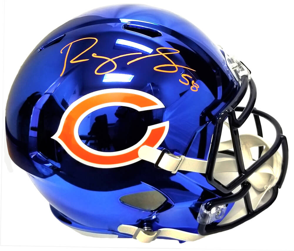 Roquan Smith Signed Chicago Bears Chrome Riddell Speed Full Size Replica Helmet - SMIREP332 - Roquan Smith Signed Chicago Bears Chrome Riddell Speed Full Size Replica Helmet product image
