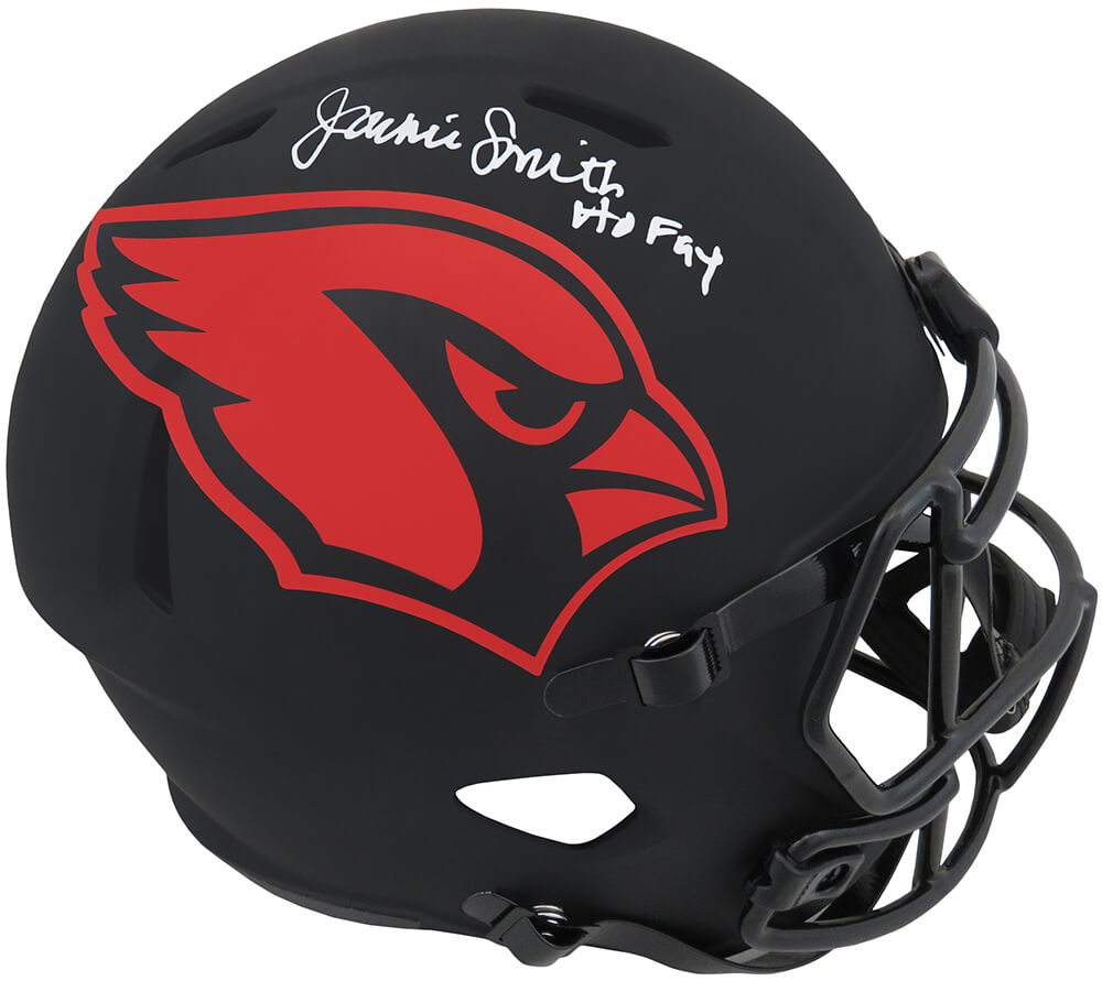 Jackie Smith Signed Cardinals Eclipse Black Matte Riddell Full Size Speed Replica Helmet w/HOF'94 - SMIREP348 - Jackie Smith Signed Cardinals Eclipse Black Matte Riddell Full Size Speed Replica Helmet w/HOF'94 product image