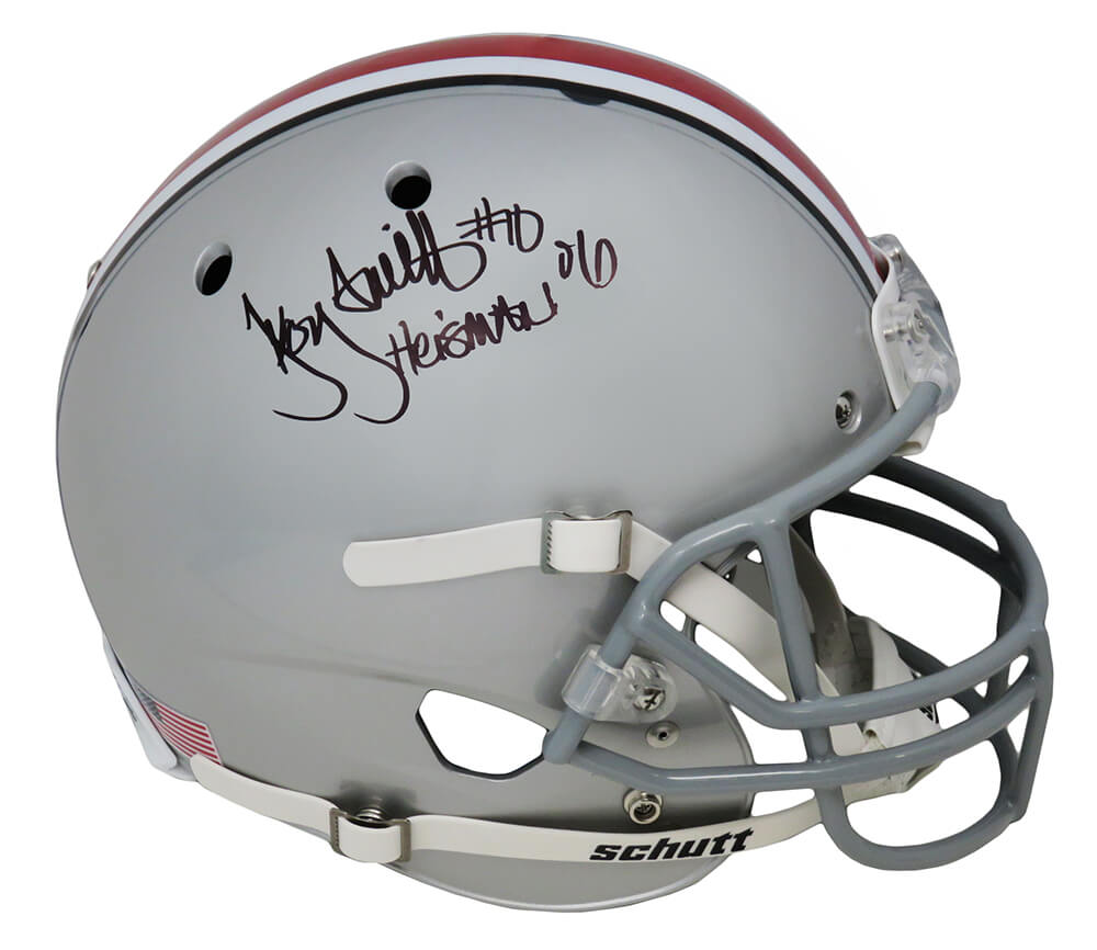 Troy Smith Signed Ohio State Buckeyes Schutt Full Size Replica Helmet w/Heisman'06 - SMIREP351 - Troy Smith Signed Ohio State Buckeyes Schutt Full Size Replica Helmet w/Heisman'06 product image