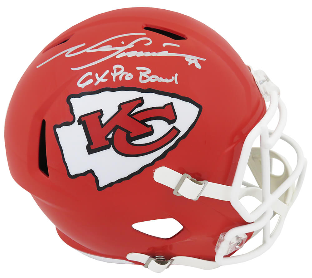 Neil Smith Signed Kansas City Chiefs Riddell Full Size Speed Replica Helmet w/6x Pro Bowl - SMIREP360 - Neil Smith Signed Kansas City Chiefs Riddell Full Size Speed Replica Helmet w/6x Pro Bowl product image