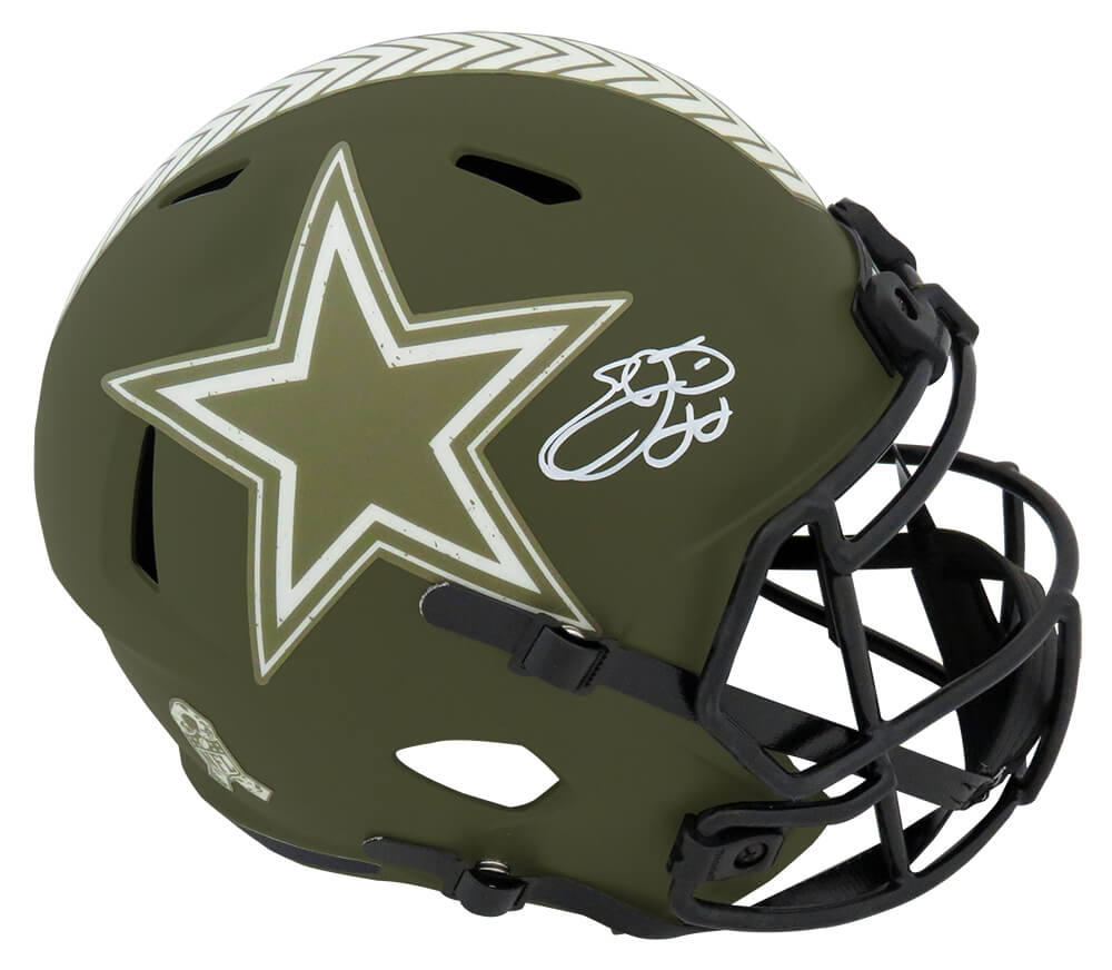 Emmitt Smith Signed Dallas Cowboys Salute to Service Riddell Full Size Speed Replica Helmet - SMIREP370 - Emmitt Smith Signed Dallas Cowboys Salute to Service Riddell Full Size Speed Replica Helmet product image