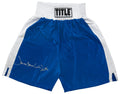 James 'Bonecrusher' Smith Signed Title Blue With White Trim Boxing Trunks - SMITRU503 - James 'Bonecrusher' Smith Signed Title Blue With White Trim Boxing Trunks product image