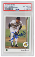 John Smoltz Signed Atlanta Braves 1989 Upper Deck Baseball Rookie Card #17 (PSA Encapsulated) - SMOCAR101 - John Smoltz Signed Atlanta Braves 1989 Upper Deck Baseball Rookie Card #17 (PSA Encapsulated) product image