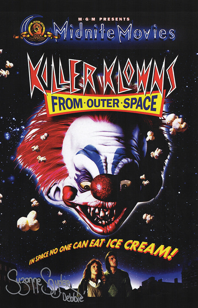 Suzanne Snyder Signed Killer Klowns From Outer Space 11x17 Movie Poster w/Debbie - SNYPST500 - Suzanne Snyder Signed Killer Klowns From Outer Space 11x17 Movie Poster w/Debbie product image