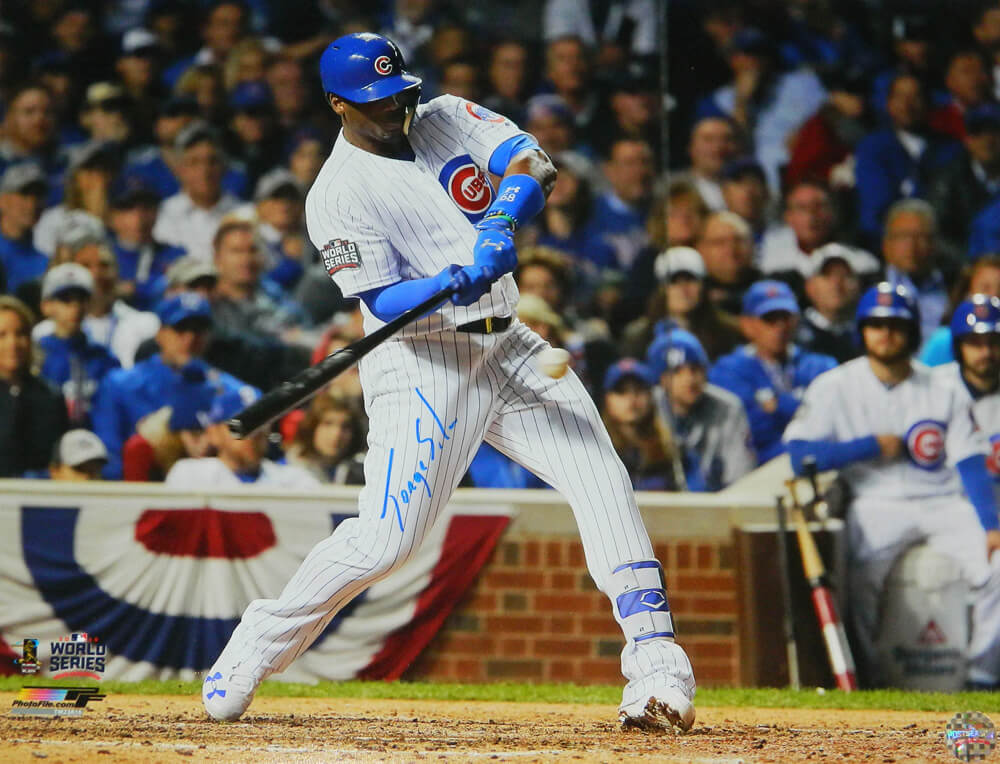 Jorge Soler Signed Chicago Cubs 2016 World Series Batting Action 16x20 Photo - SOL16P106 - Jorge Soler Signed Chicago Cubs 2016 World Series Batting Action 16x20 Photo product image