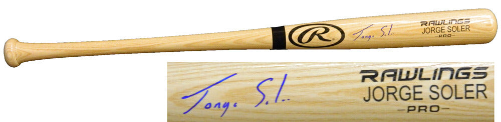 Jorge Soler Signed Rawlings Blonde Name-Engraved Baseball Bat - SOLBAT100 - Jorge Soler Signed Rawlings Blonde Name-Engraved Baseball Bat product image