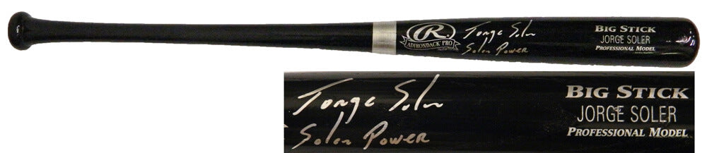 Jorge Soler Signed Rawlings Black Name Engraved Big Stick Baseball Bat w/Soler Power - SOLBAT103 - Jorge Soler Signed Rawlings Black Name Engraved Big Stick Baseball Bat w/Soler Power product image