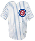 Jorge Soler Signed Chicago Cubs White Pinstripe Majestic Replica Baseball Jersey - SOLJRY106 - Jorge Soler Signed Chicago Cubs White Pinstripe Majestic Replica Baseball Jersey product image