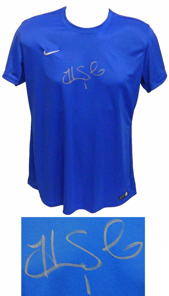 Hope Solo Signed Nike Blue Dry Fit Soccer Jersey - SOLJRY500 - Hope Solo Signed Nike Blue Dry Fit Soccer Jersey product image