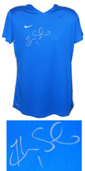 Hope Solo Signed Nike Blue Soccer Jersey - SOLJRY503 - Hope Solo Signed Nike Blue Soccer Jersey product image