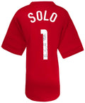 Hope Solo Signed Red Custom Soccer Jersey w/2015 WC Champs - SOLJRY505 - Hope Solo Signed Red Custom Soccer Jersey w/2015 WC Champs product image