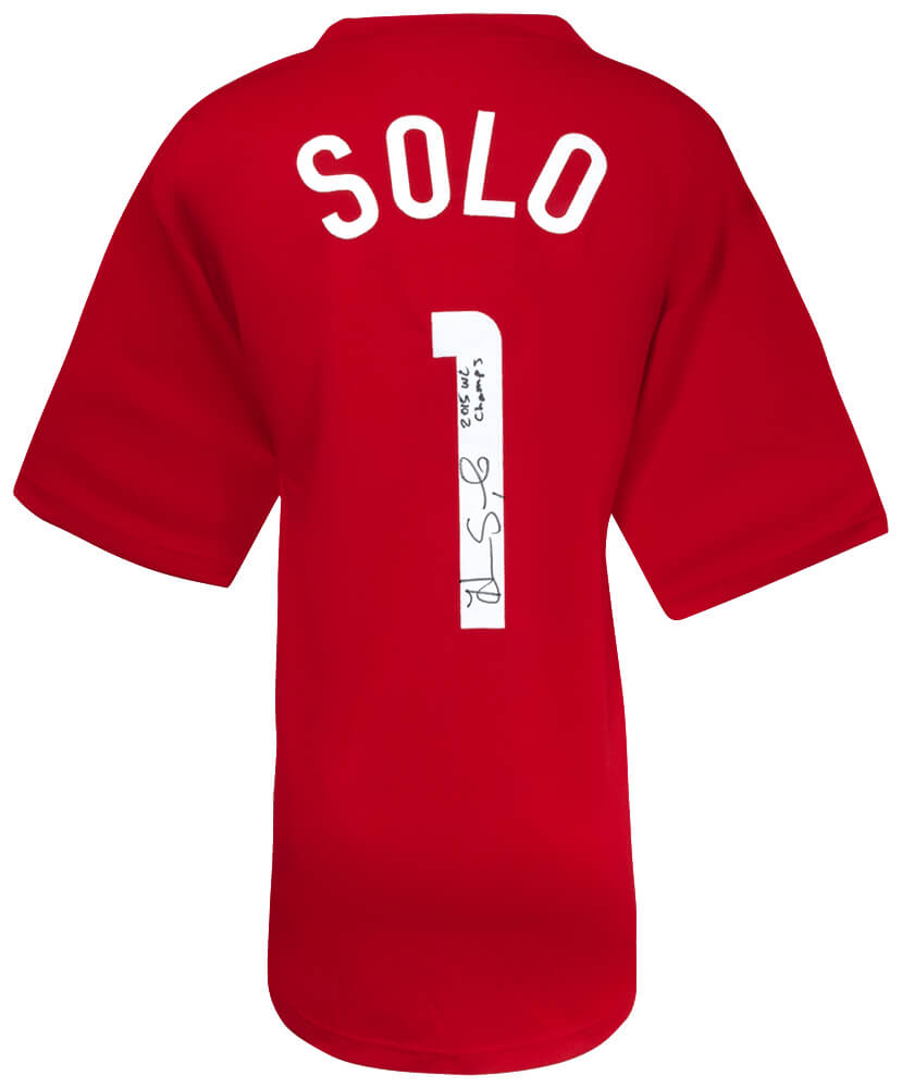 Hope Solo Signed Red Custom Soccer Jersey w/2015 WC Champs - SOLJRY505 - Hope Solo Signed Red Custom Soccer Jersey w/2015 WC Champs product image