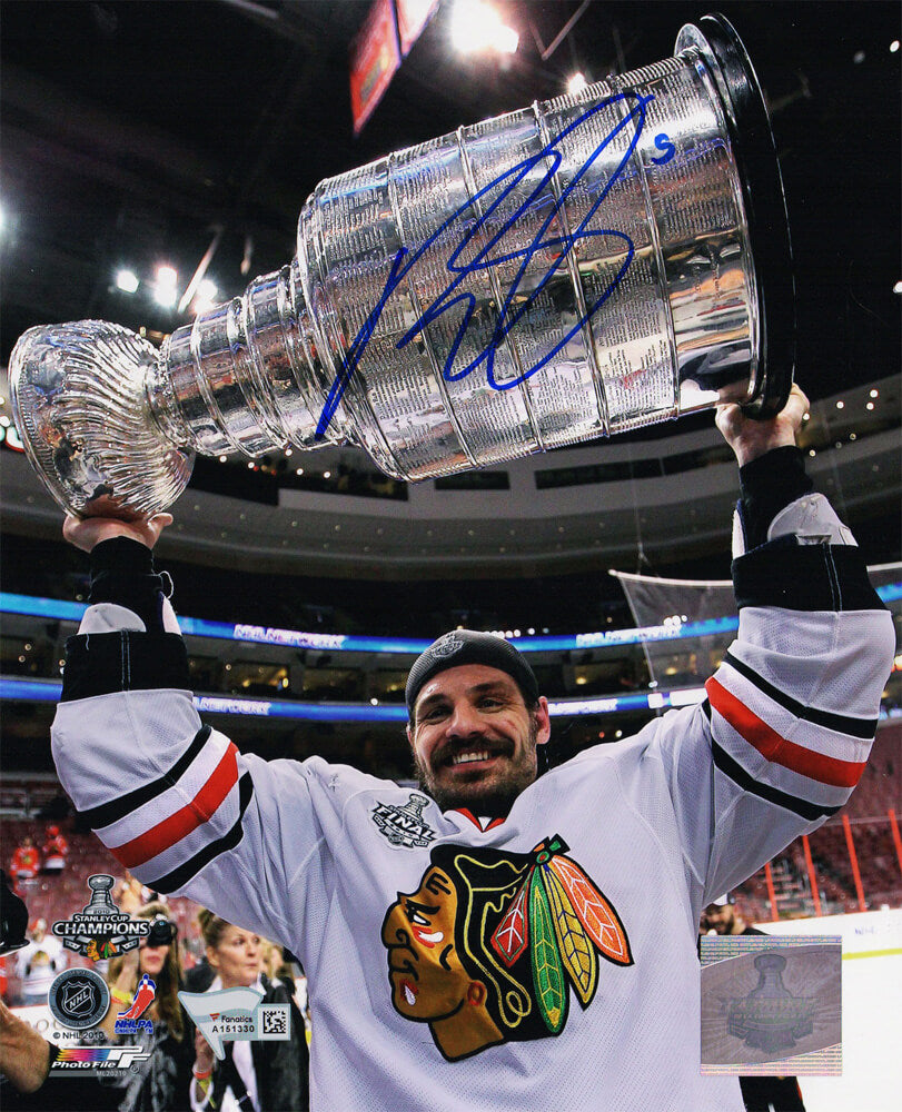 Brent Sopel Signed Blackhawks 2010 Stanley Cup Trophy 8x10 Photo - SOP08P400 - Brent Sopel Signed Blackhawks 2010 Stanley Cup Trophy 8x10 Photo product image