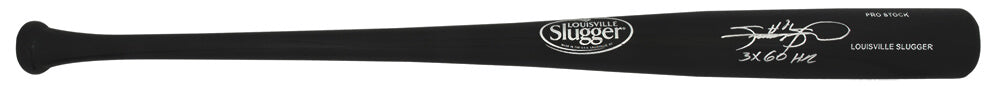 Sammy Sosa Signed Louisville Slugger Pro Stock Black Baseball Bat w/3x 60 HR's - SOSBAT102 - Sammy Sosa Signed Louisville Slugger Pro Stock Black Baseball Bat w/3x 60 HR's product image