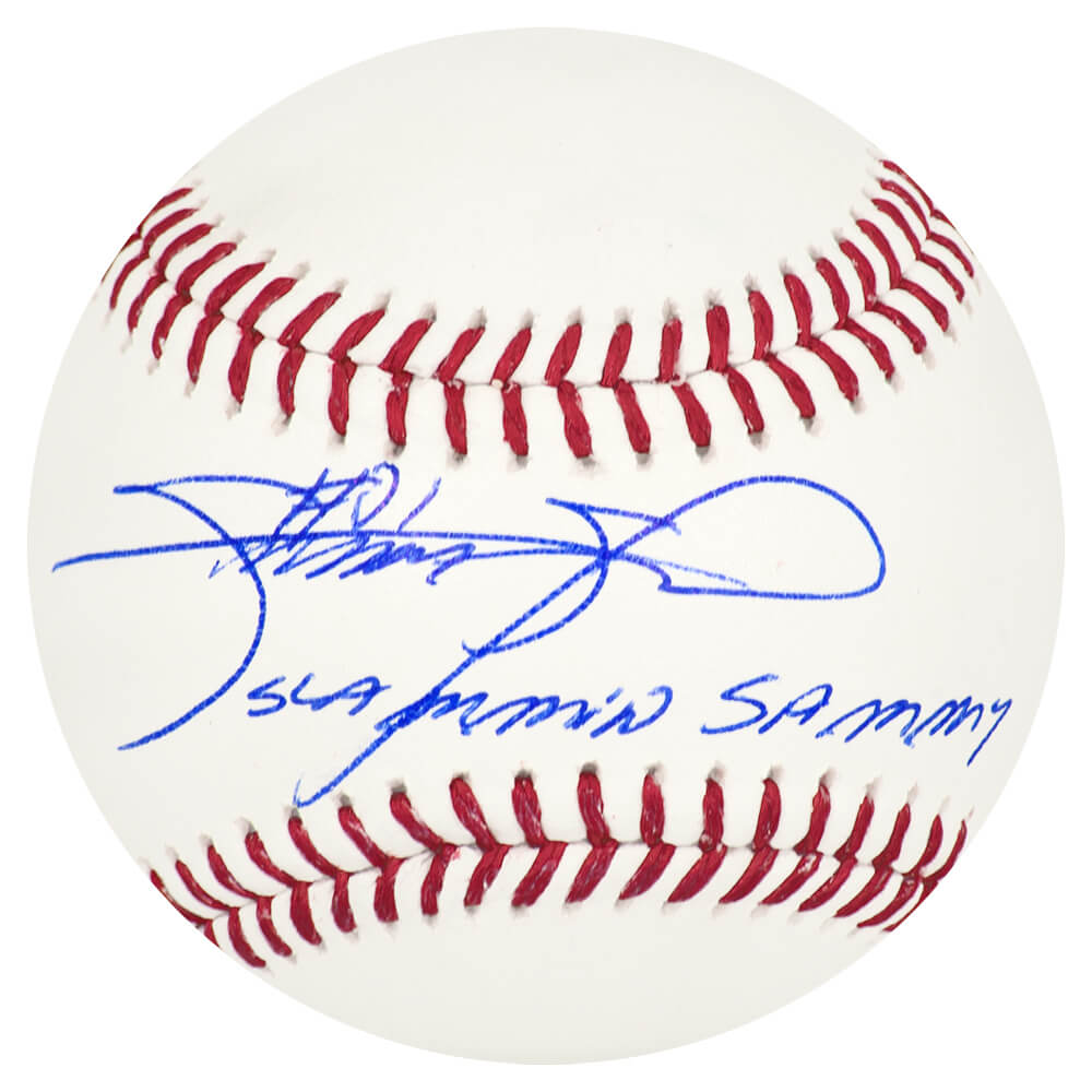 Sammy Sosa Signed Rawlings Official MLB Baseball w/Slammin Sammy - SOSBSB105 - Sammy Sosa Signed Rawlings Official MLB Baseball w/Slammin Sammy product image