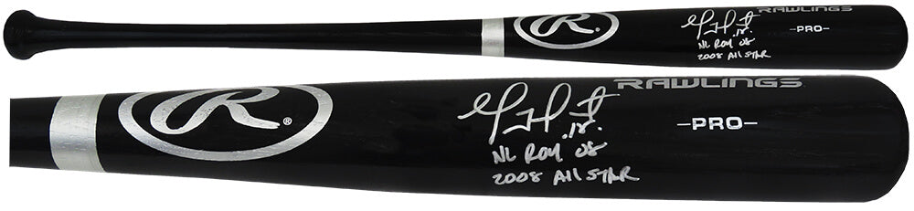 Geovany Soto Signed Rawlings Pro Black Baseball Bat w/NL ROY 08, 2008 All Star - SOTBAT101 - Geovany Soto Signed Rawlings Pro Black Baseball Bat w/NL ROY 08, 2008 All Star product image