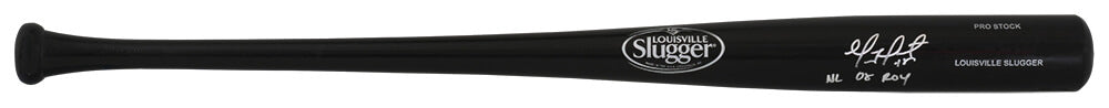 Geovany Soto Signed Louisville Slugger Pro Stock Black Baseball Bat w/NL 08 ROY - SOTBAT102 - Geovany Soto Signed Louisville Slugger Pro Stock Black Baseball Bat w/NL 08 ROY product image