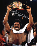 Leon Spinks Signed Boxing Holding Championship Belt 8x10 Photo - SPI08P510 - Leon Spinks Signed Boxing Holding Championship Belt 8x10 Photo product image