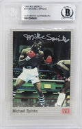 Michael (Mike) Spinks Signed 1991 All World Boxing Card #23 - (Beckett Encapsulated) - SPICAR511 - Michael (Mike) Spinks Signed 1991 All World Boxing Card #23 - (Beckett Encapsulated) product image