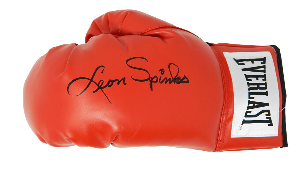 Leon Spinks Signed Everlast Red Boxing Glove - SPIGLV500 - Leon Spinks Signed Everlast Red Boxing Glove product image