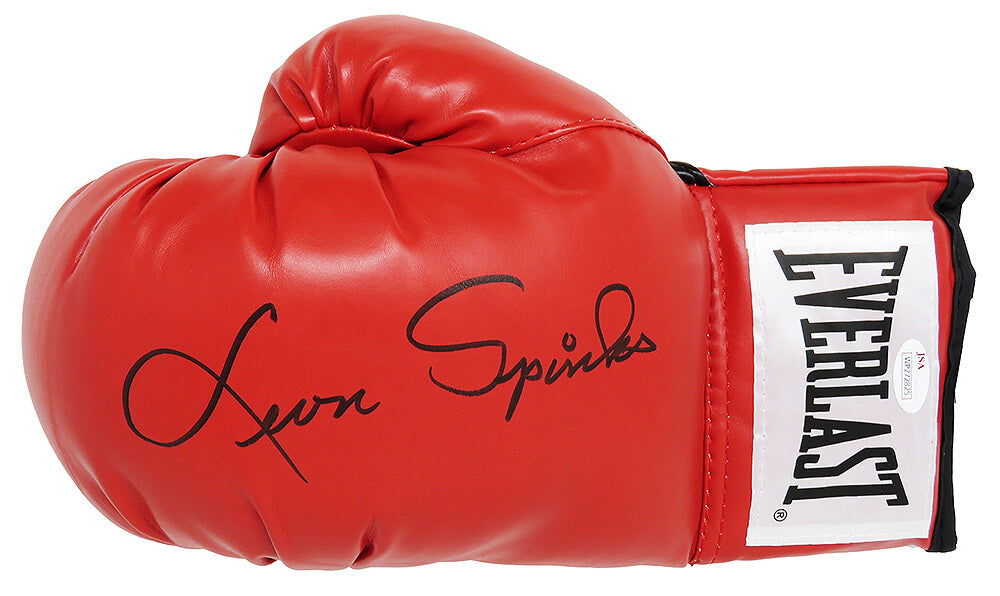 Leon Spinks Signed Everlast Red Boxing Glove (JSA) - SPIGLV502 - Leon Spinks Signed Everlast Red Boxing Glove (JSA) product image