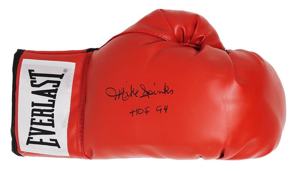 Michael (Mike) Spinks Signed Everlast Red Boxing Glove w/HOF'94 - SPIGLV511 - Michael (Mike) Spinks Signed Everlast Red Boxing Glove w/HOF'94 product image