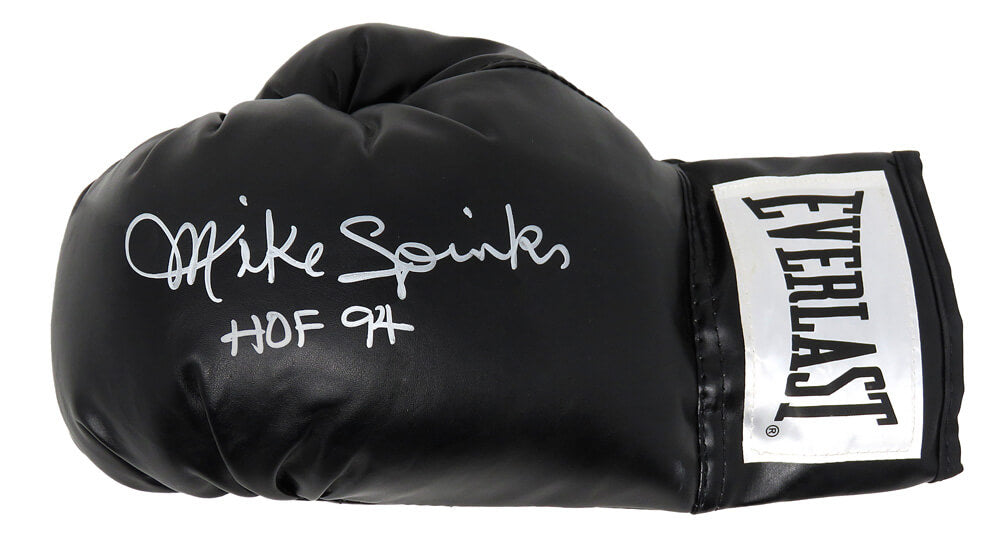 Michael (Mike) Spinks Signed Everlast Black Boxing Glove w/HOF'94 - SPIGLV515 - Michael (Mike) Spinks Signed Everlast Black Boxing Glove w/HOF'94 product image