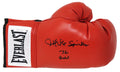 Michael (Mike) Spinks Signed Everlast Red Boxing Glove w/76 Gold - SPIGLV517 - Michael (Mike) Spinks Signed Everlast Red Boxing Glove w/76 Gold product image