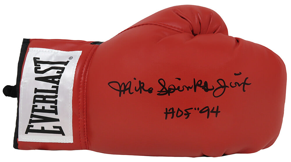 Michael (Mike) Spinks Signed Everlast Red Boxing Glove w/Jinx, HOF'94 - SPIGLV518 - Michael (Mike) Spinks Signed Everlast Red Boxing Glove w/Jinx, HOF'94 product image