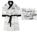 Leon Spinks & Michael (Mike) Spinks Dual Signed Everlast White Boxing Robe w/Neon, Jinx - SPIROB500 - Leon Spinks & Michael (Mike) Spinks Dual Signed Everlast White Boxing Robe w/Neon, Jinx product image
