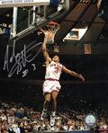 John Starks Signed New York Knicks White Jersey Lay Up 8x10 Photo - STA08P201 - John Starks Signed New York Knicks White Jersey Lay Up 8x10 Photo product image