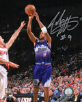 John Starks Signed Utah Jazz Purple Jersey Shooting Action 8x10 Photo - STA08P203 - John Starks Signed Utah Jazz Purple Jersey Shooting Action 8x10 Photo product image