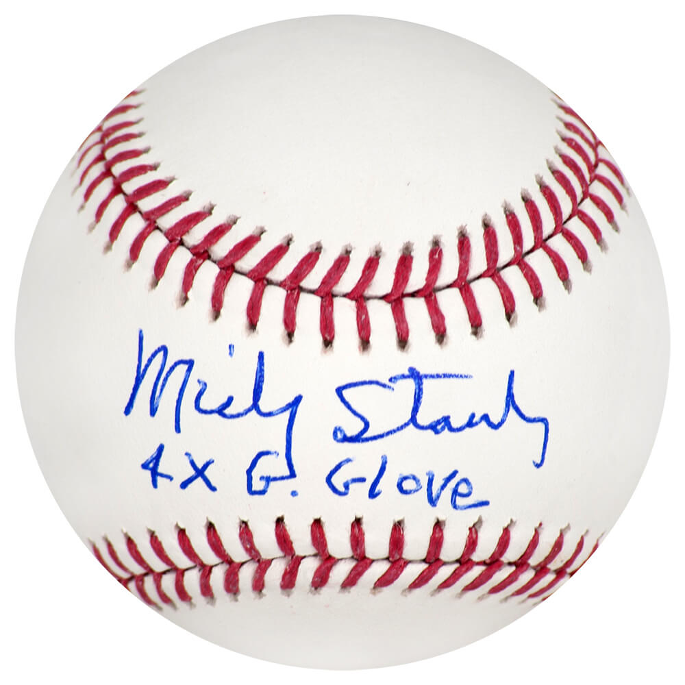 Mickey Stanley Signed Rawlings Official MLB Baseball w/4x G.Glove - STABSB102 - Mickey Stanley Signed Rawlings Official MLB Baseball w/4x G.Glove product image