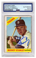 Mickey Stanley Signed Detroit Tigers 1966 Topps Rookie Baseball Card #198 - (PSA Encapsulated) - STACAR110 - Mickey Stanley Signed Detroit Tigers 1966 Topps Rookie Baseball Card #198 - (PSA Encapsulated) product image