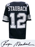 Roger Staubach Signed Navy Custom Football Jersey - STAJRY311 - Roger Staubach Signed Navy Custom Football Jersey product image
