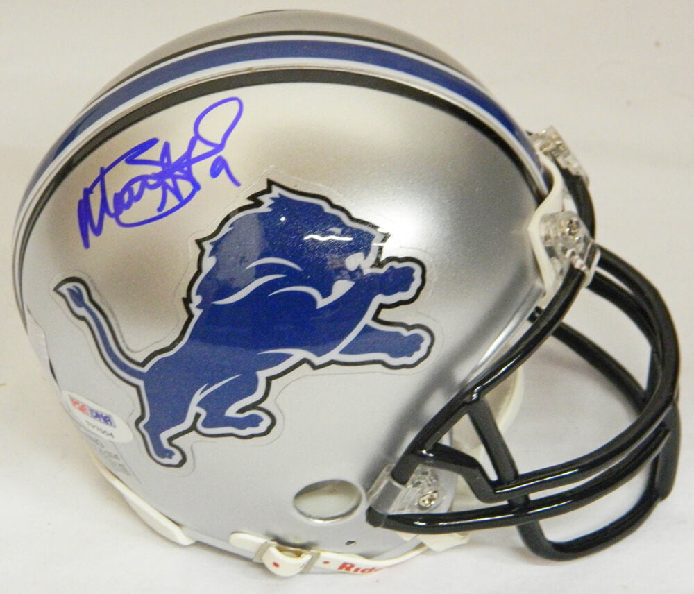 Matthew Stafford Signed Detroit Lions Riddell Replica Mini Helmet - STAMIN306 - Matthew Stafford Signed Detroit Lions Riddell Replica Mini Helmet product image