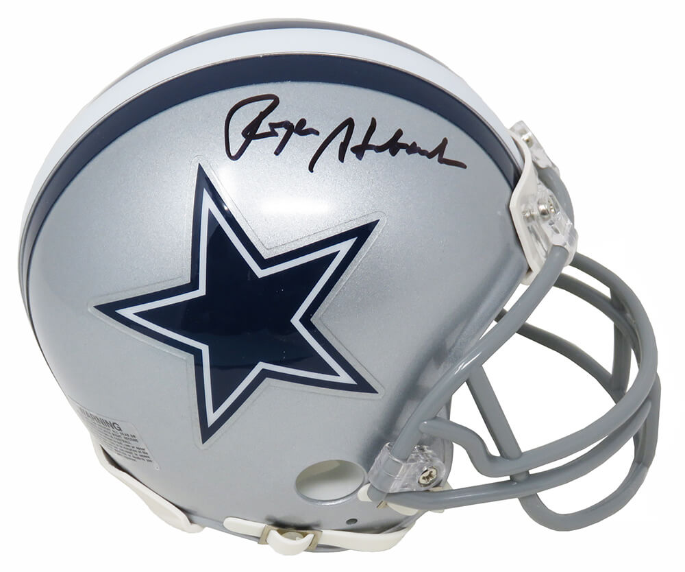 Roger Staubach Signed Dallas Cowboys Riddell Mini Helmet - STAMIN323 - Roger Staubach Signed Dallas Cowboys Riddell Mini Helmet product image